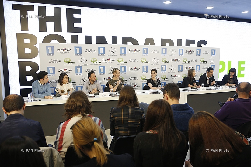 Eurovision 2015. Press conference of Genealogy group