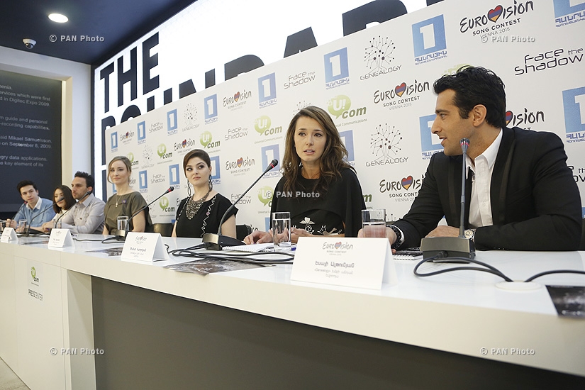Eurovision 2015. Press conference of Genealogy group