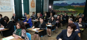 Министр образования Армен Ашотян принял участие в начале аттестации претендентов на должность руководителя образовательного учреждения 