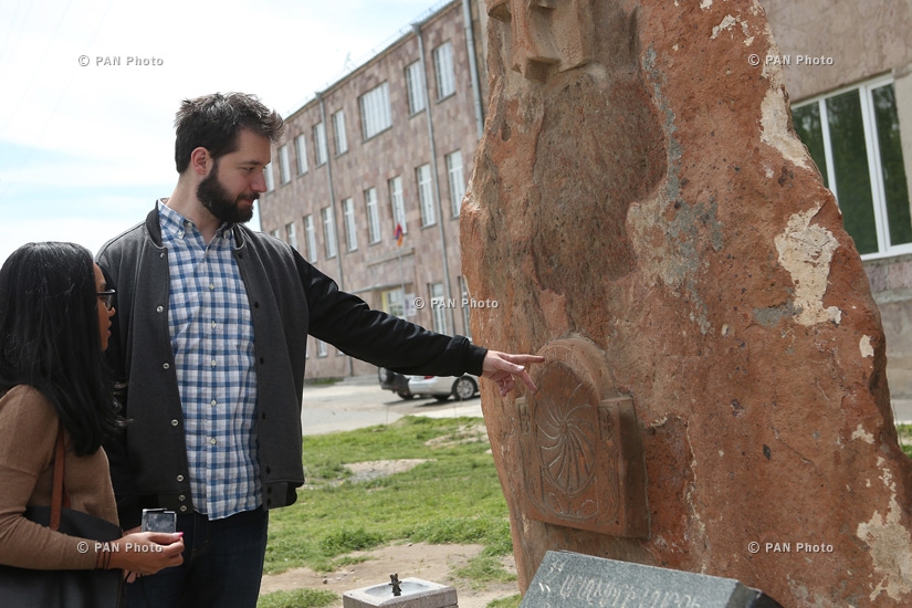 Alexis Ohanian and Sabriya Stukes visited newly renovated schools by Children of Armenia Fund (COAF) in Hatsik and  Karakert