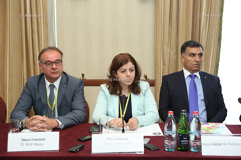 Press conference of Armenak Darbinyan, Pruz Sargsyan, Pavel Medvedev, Marco Franchetti and caroline Mitchell