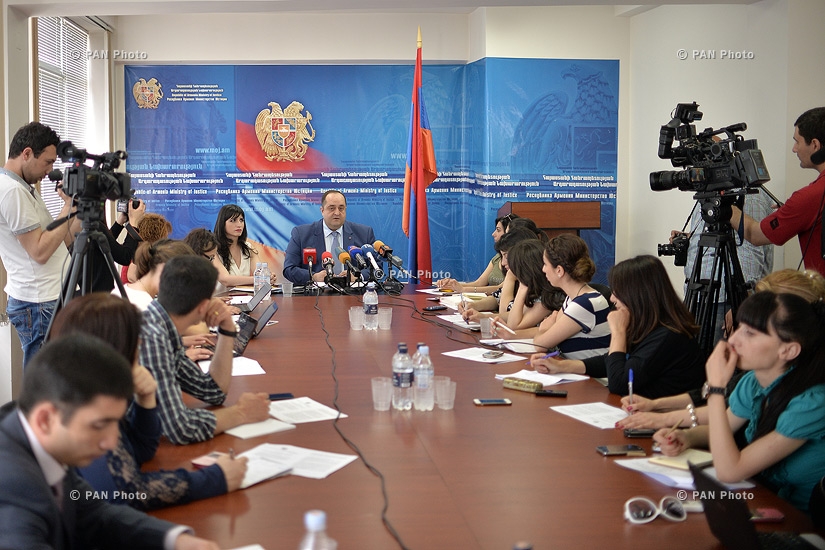 Пресс-конференция Министра юстиции Армении Ованеса Манукяна