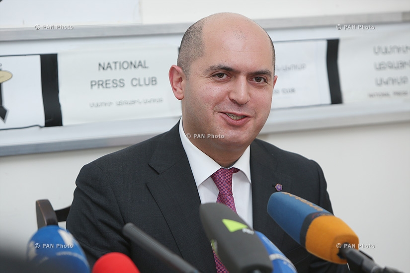 Press conference of Armenian Minister of Education and Science Armen Ashotyan