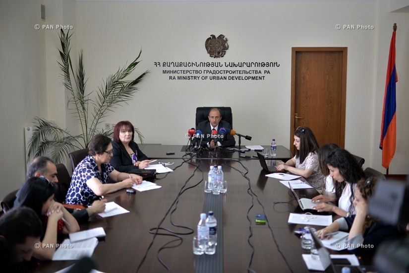 Press conference of RA Minister of Urban Development Narek Sargsyan