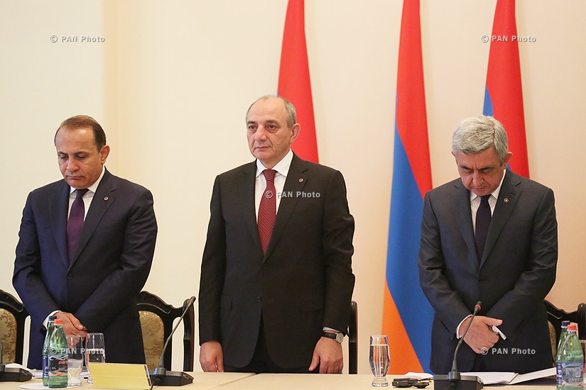 Hovik Abrahamyan, Bako Sahakyan, Serzh Sargsyan