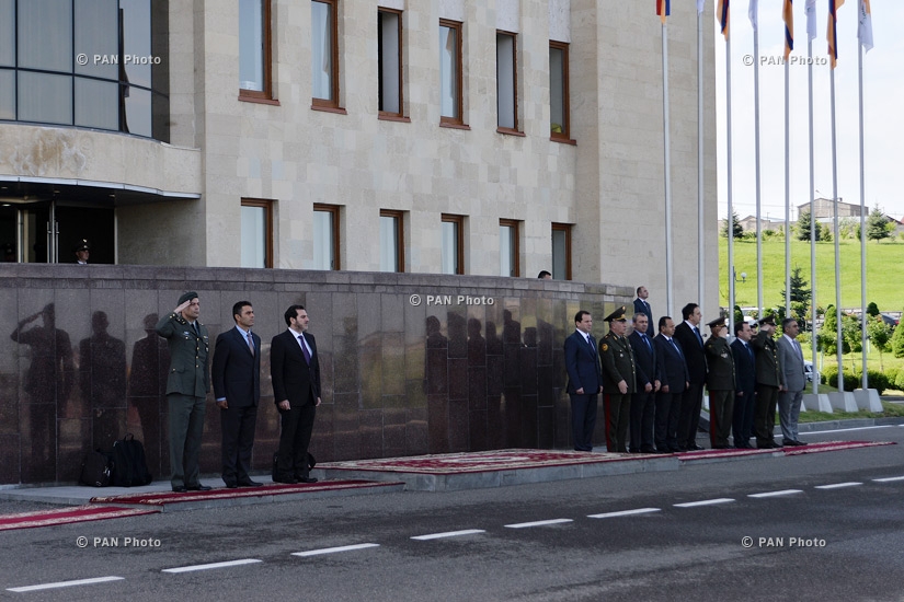 Welcoming ceremony for the delegation headed by Cyprus National Defense Minister Christoforos Fokaides 