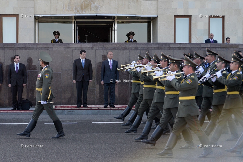 Welcoming ceremony for the delegation headed by Cyprus National Defense Minister Christoforos Fokaides 