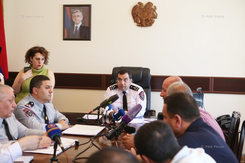 Press conference of Deputy Head of RA Police, Colonel Samvel Hovhannisyan