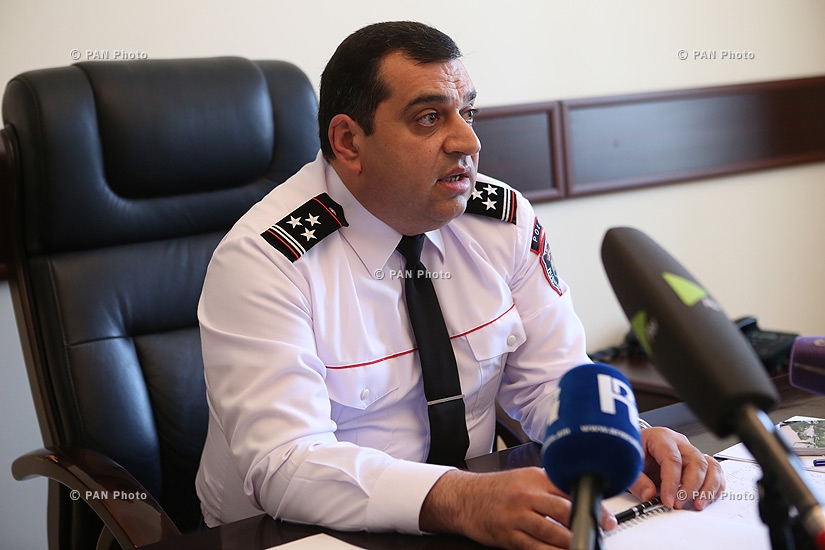 Press conference of Deputy Head of RA Police, Colonel Samvel Hovhannisyan