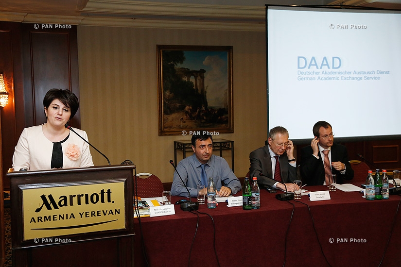 German ambassador to Armenia Rainer Morel awards DAAD scholarship winners with certificates