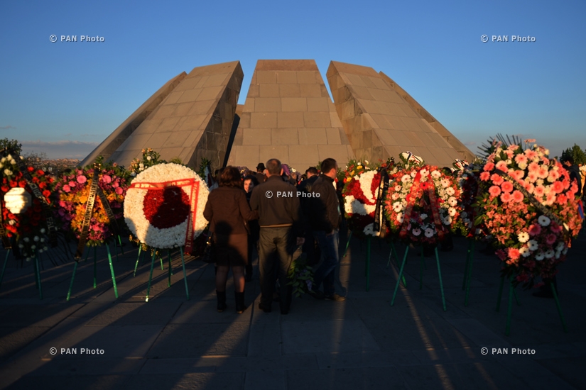April 25: Armenian Genocide Centennial commemoration ceremony at Tsitsernakaberd Memorial
