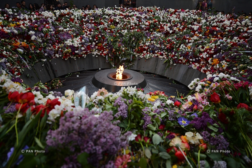 April 25: Armenian Genocide Centennial commemoration ceremony at Tsitsernakaberd Memorial