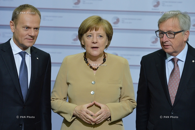 Donald Tusk, Angela Merkel, Jean-Claude Juncker