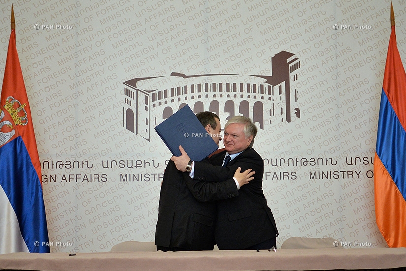 ԱԳ նախարար Էդվարդ Նալբանդյանն և ԵԱՀԿ գործող նախագահ,Սերբիայի առաջին փոխվարչապետ,ԱԳ նախարար Իվիցա Դաչիչը վիզաների ազատականացման համաձայնագիր են ստորագրել