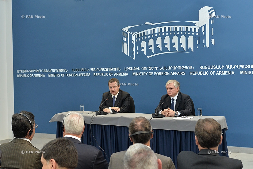 Joint press conference of Armenian Minister of Foreign Affairs Edward Nalbandyan and OSCE Chairperson, First Deputy Prime Minister and Minister of Foreign Affairs of Serbia Ivica Dačić