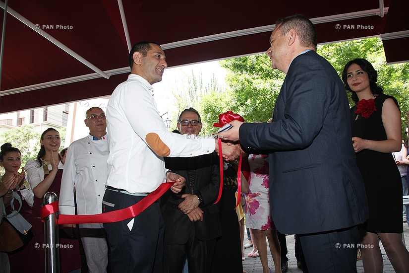 French Ambassador to Armenia Jean-François Charpentier attends official opening of French renowned Baguette & Co bakery shop-café in Yerevan