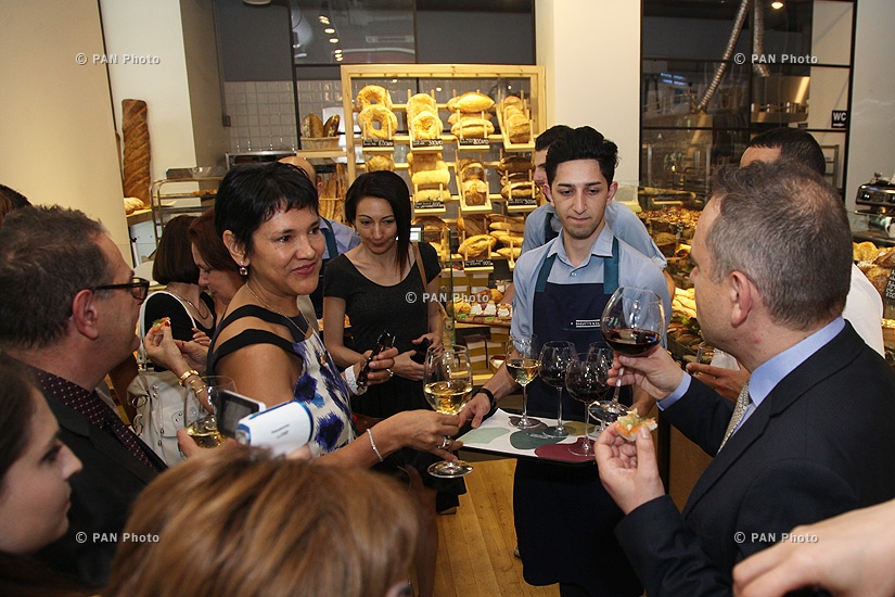 French Ambassador to Armenia Jean-François Charpentier attends official opening of French renowned Baguette & Co bakery shop-café in Yerevan