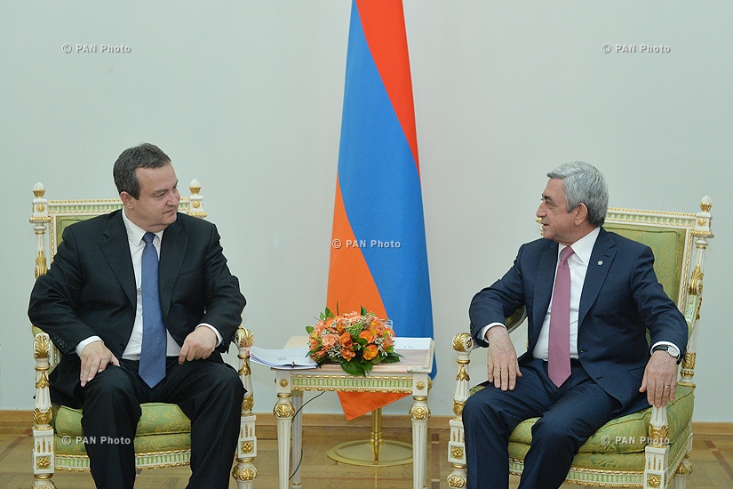 Президент Армении Серж Саркисян принял действующего председателя ОБСЕ, Министрa иностранных дел и первого вице-премьер-министра Сербии Ивицу Дачича