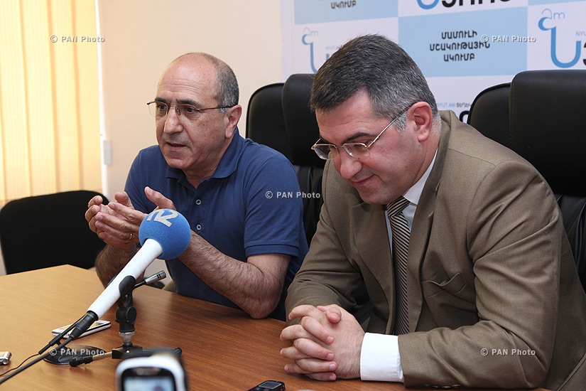 Press conference of National security party leader Garnik Isagulyan and Heritage Party vice-president Armen Martirosyan