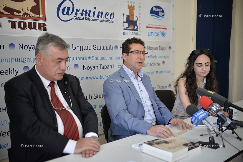 Press conference of Turkish writer Kadir Akin and member of Social Democrat Hunchakian Party, doctor Yeghia Jerejian