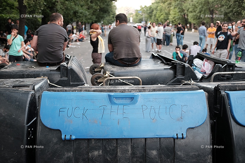 June 24: Baghramyan ave. in the morning after the protest
