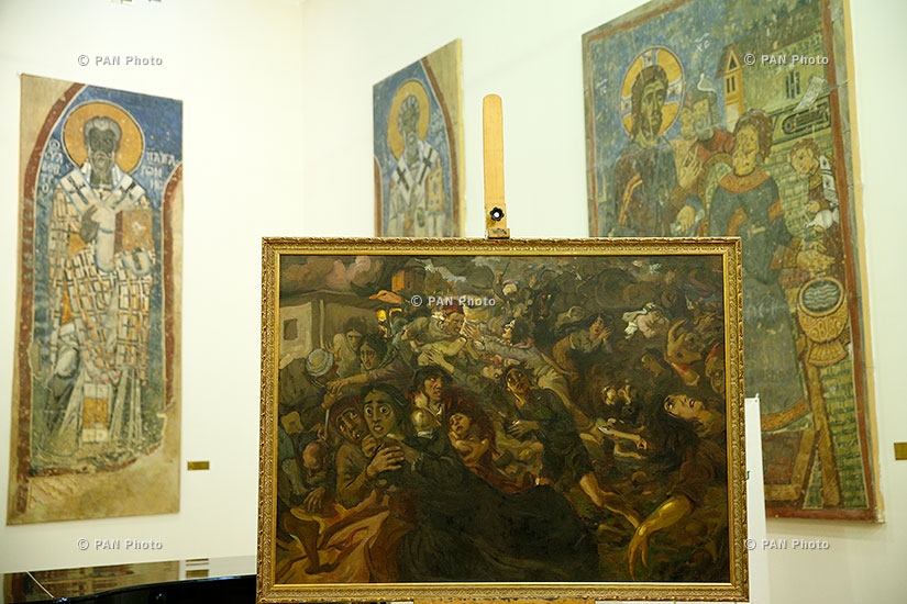 Akim Avanesov’s “From century to century” painting  in the National Gallery of Armenia