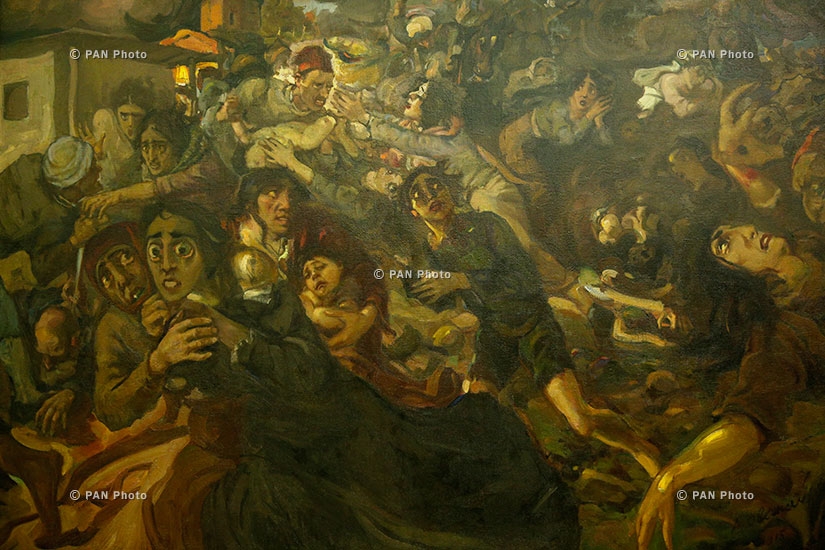 Akim Avanesov’s “From century to century” painting  in the National Gallery of Armenia
