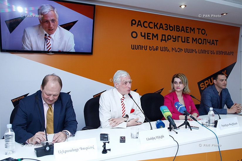 Press conference of Alexander Gurnov, Leonid Mlechin, Isabella Pashinyan and Roman Babayan