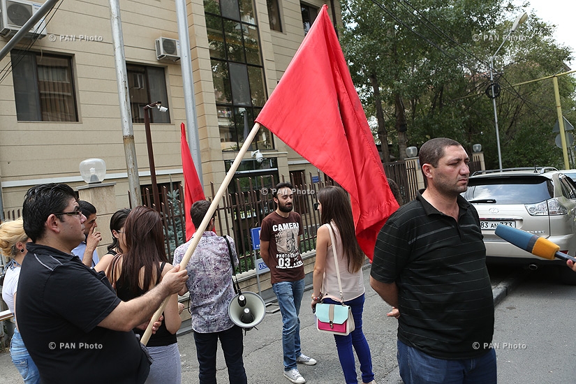 Protest march of Sarkis Dkhruni Students and the Youth Union of Social Democrat Hunchakian Party (SDHP)
