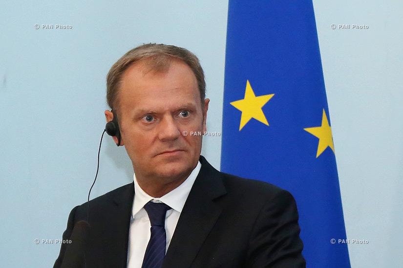 Joint press conference of Armenian President Serzh Sragsyan and President of the European Council Donald Tusk