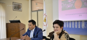 Пресс-конференция начальника Отдела охраны природы мэрии Еревана Авета Мартиросяна и эколога Карине Даниелян