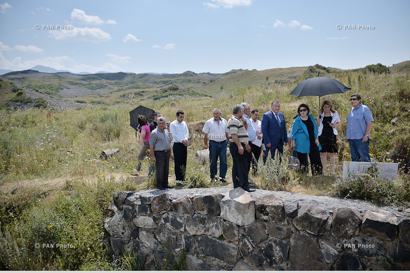 Press tour around Cyclopean fortress and art school of Lchashen