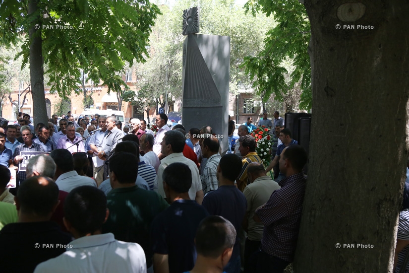 Protest in Yerevan support of Yezidi people massacred by ISIS in Iraq