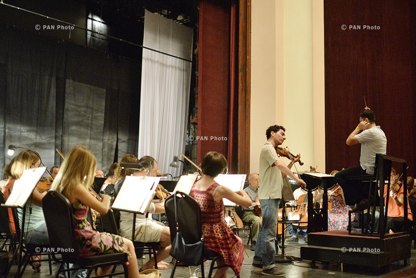 Concert rehearsal of Philharmonic Orchestra and violinist Sergey Khachatryan, dedicated to Armenian Genocide Centennial