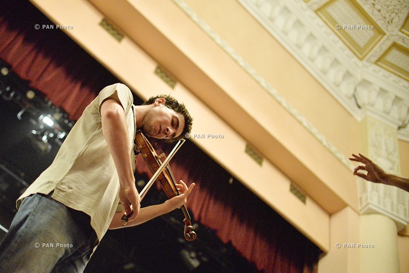 Concert rehearsal of Philharmonic Orchestra and violinist Sergey Khachatryan, dedicated to Armenian Genocide Centennial