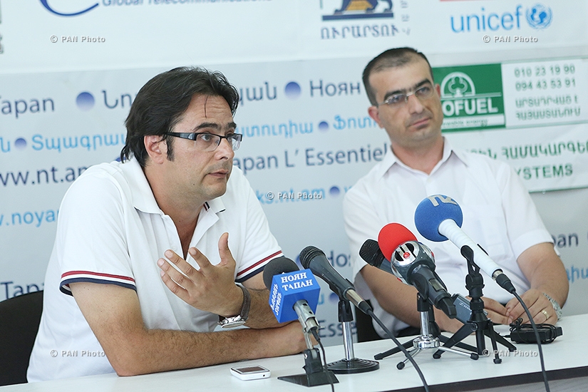 Press conference of members of  Stand up, Armenia initiative Andreas Ghukasyan and Davit Hovhannisyan