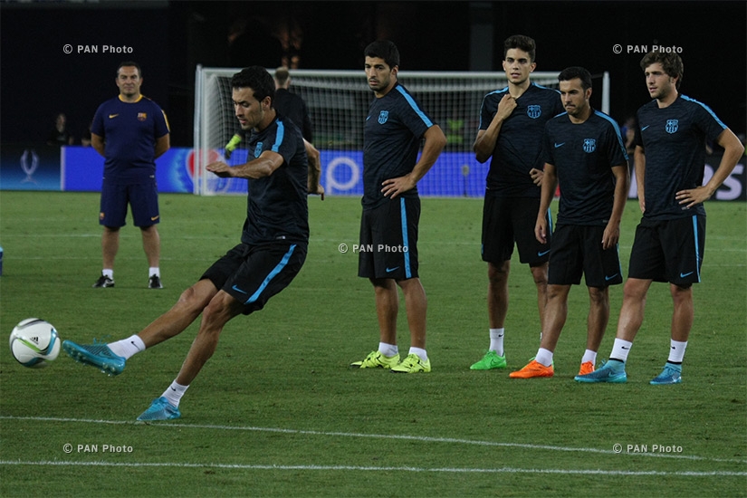 UEFA Super Cup 2015: Open training of FC Barcelona 