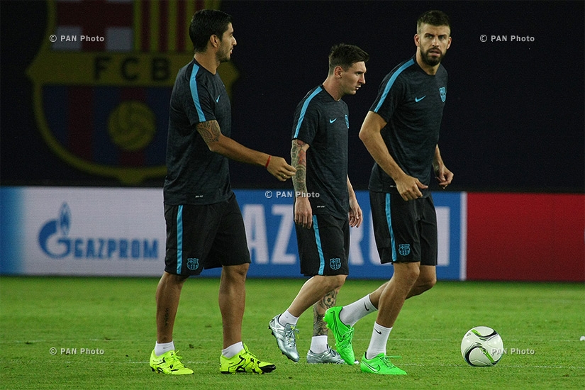 Суперкубок УЕФА 2015: Открытая тренировка футбольного клуба  «Барселона»