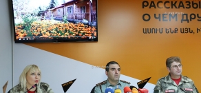 Press conference dedicated to 'Union 2015. Descendants of victory' military organizations for international youth gathering