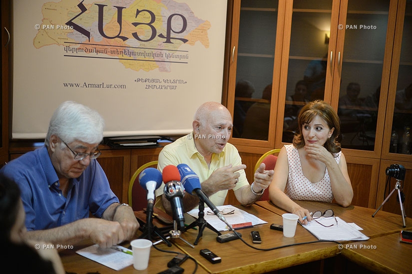 Press conference of the writer, cartographer Ruben Galichyan and geologist Ara Karapetyan