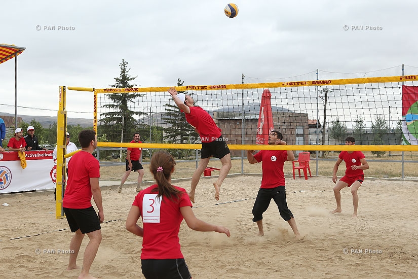 Beach volleyball is organized in Sevan within the framework of  “Be active, live healthy” program