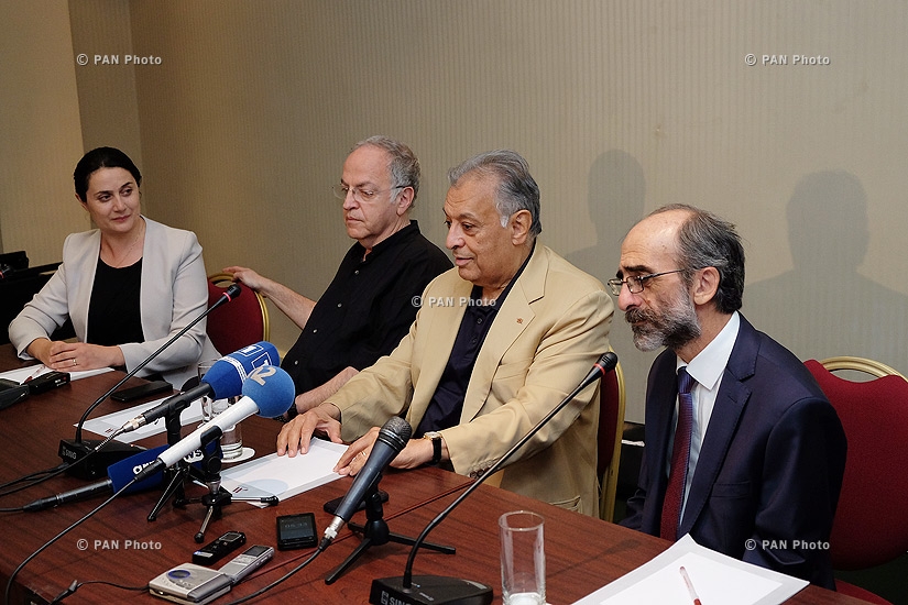 Press conference of Israel Philharmonic Orchestra's conductor Zubin Mehta