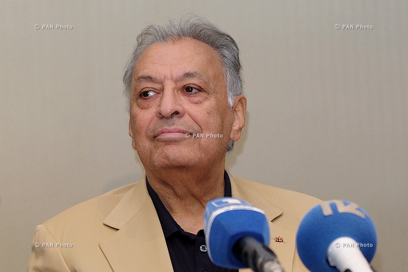 Press conference of Israel Philharmonic Orchestra's conductor Zubin Mehta