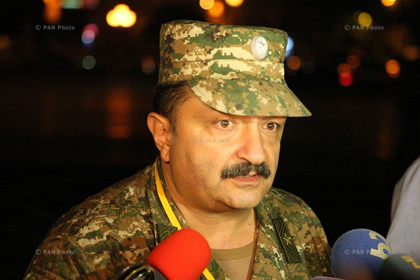 Shant-2015 military exercise: Evacuation of civilians from the Republic Square 