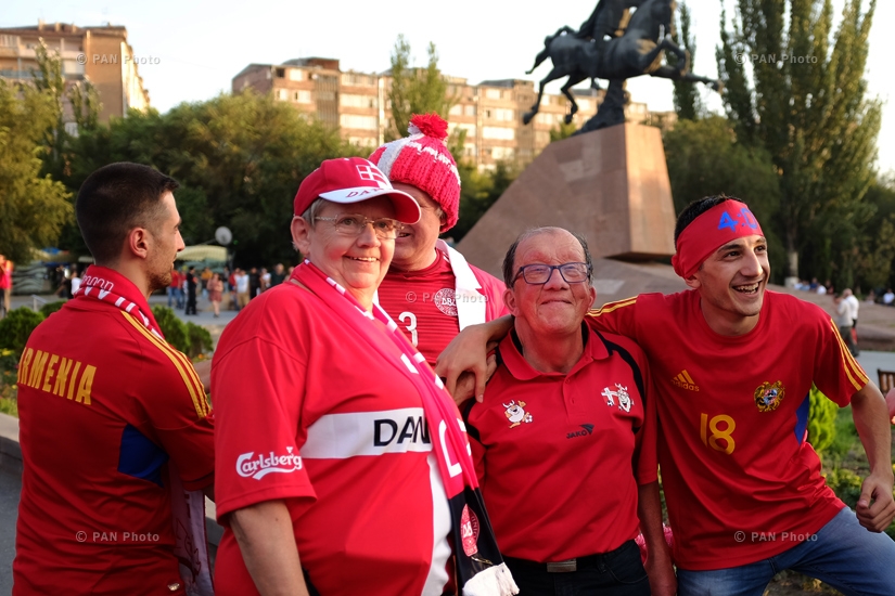 Fans before Armenia vs. Denmark football match: Euro 2016 Qualifying