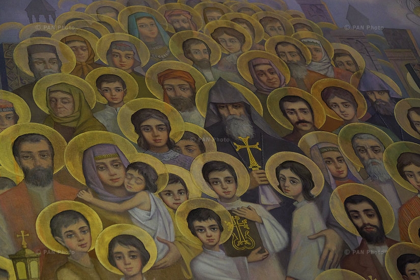 Icon of Genocide martyrs taken to Saint Gregory the Illuminator Cathedral in Yerevan