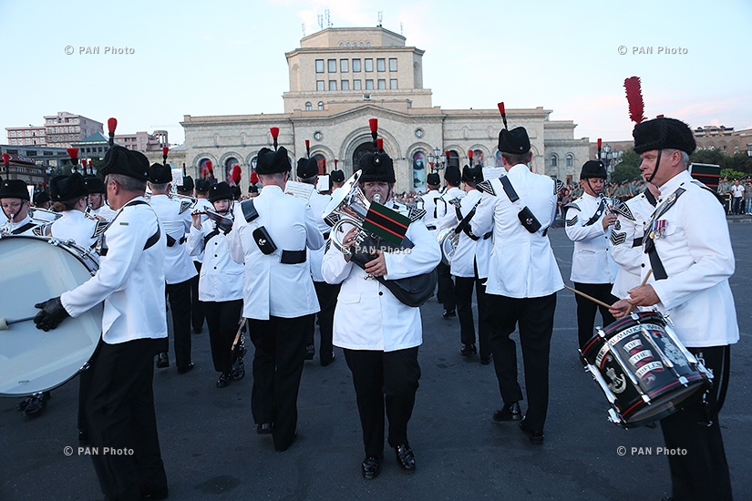 British Defense Ministry Salamanca band's and British Army trumpeters' concert with Armenia's  Defense Ministry military orchestra in Yerevan