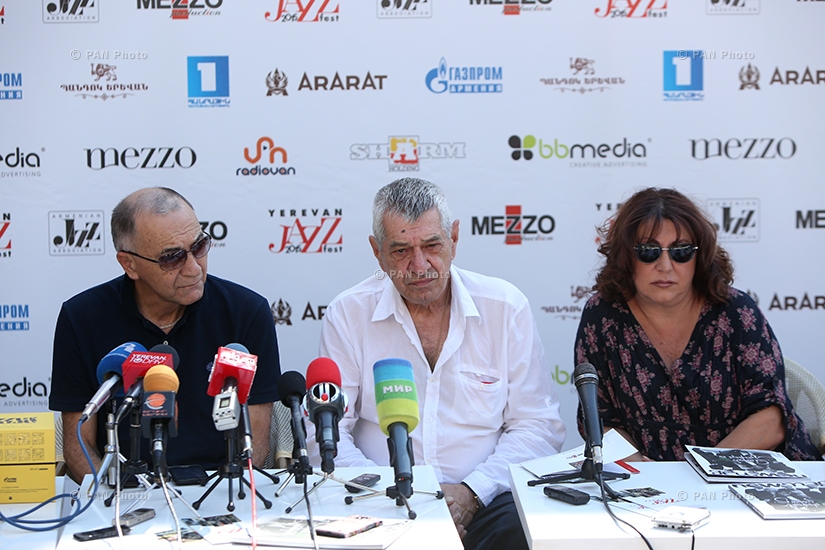 Yerevan Jazz Fest 2015: Press conference of Levon Malkhasyan, Vahagn Hayrapetyan, Erna Yuzbashyan, Armen Tutunjyan, Sergey Manukyan, Hurbert Tubbs and Laurent Robin
