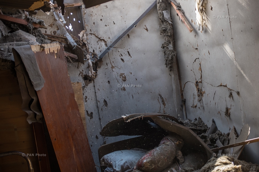 Զոհված 94-ամյա Շուշան Ասատրյանի տունը գնդակոծությունից հետո