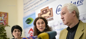 Пресс-конференция турецкой певицы из Германии Леман Штехн и ее продюсера, эксперт-аналитика по региональным вопросам Саркиса Ацпаняна
